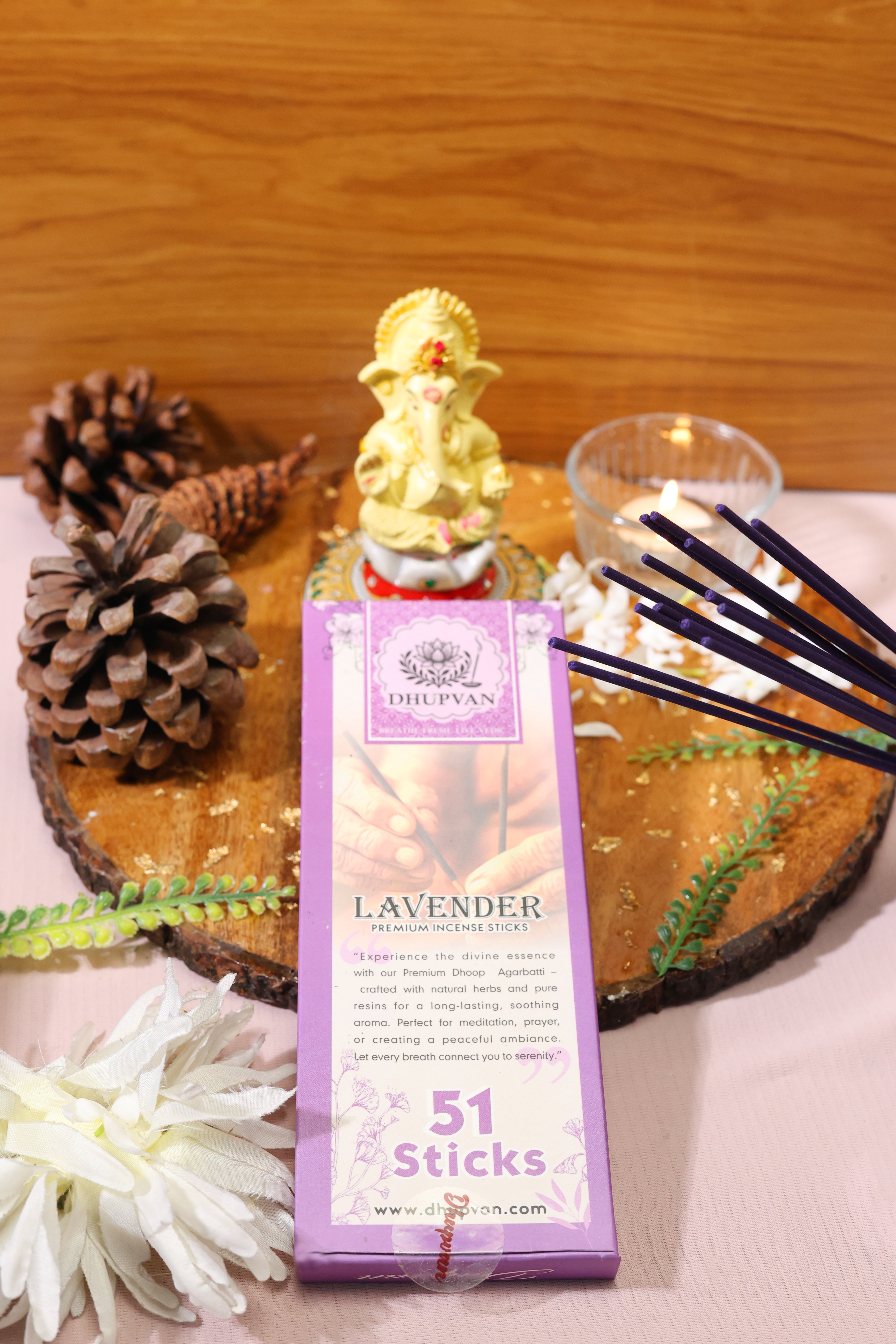 Dhupvan Premium Lavender Agarbatti Sticks